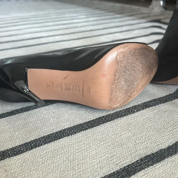 L.A.M.B high heel open toe bootie. - Picture 5 of 8